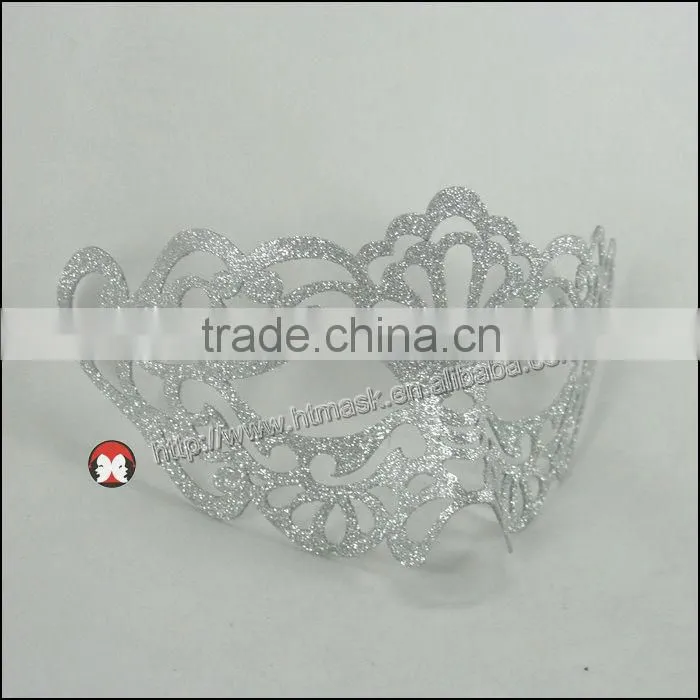 Original silver hollow half face party masquerade mask