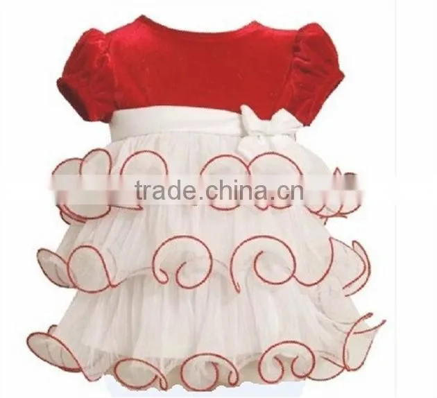 2015 Cute Baby Girl Summer Dress Infant Girls Broken Flower With Pearls Necklace