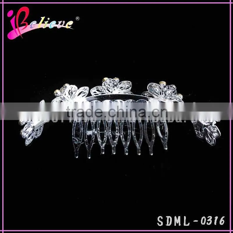 Hair jewelry wholesale diamond flower hair comb chinese wedding hair accessories