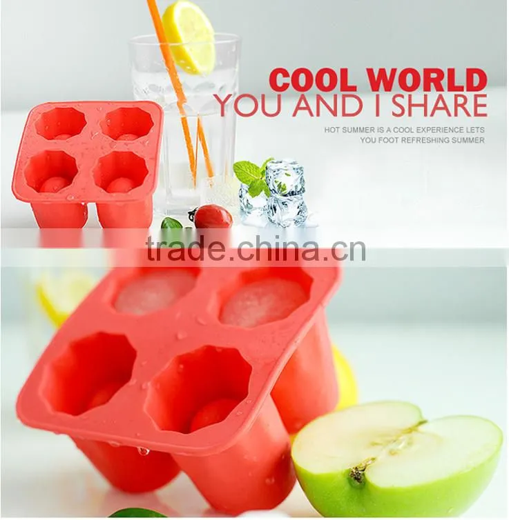2015 Hot selling cup shaped silicone ice cube tray in hot summer