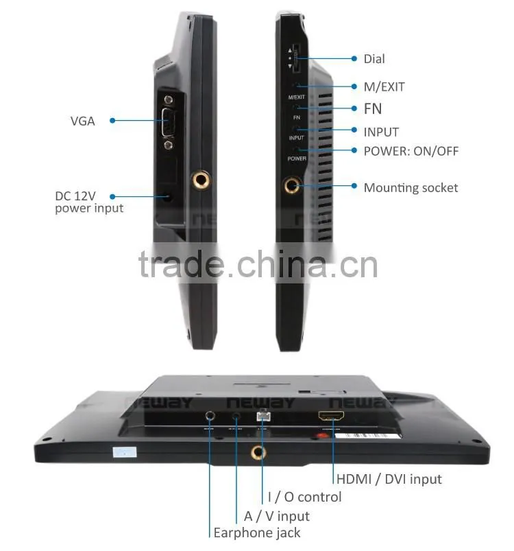 10.1 inch I/O control interface Capacitive touch screen for industry