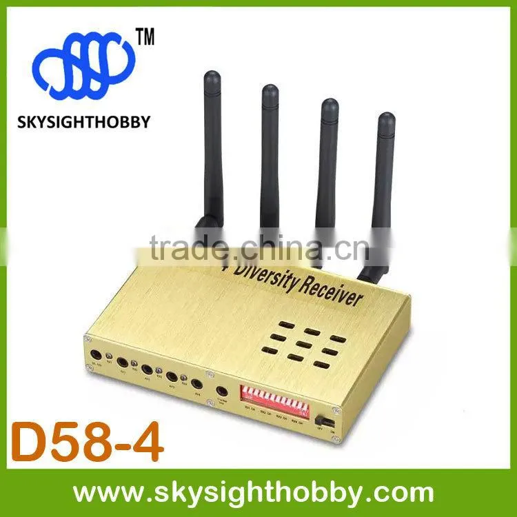 D58-4 FPV 5.8G 4CH Audio Video 5.8GHz Diversity Receiver 5.8ghz wireless video transmitter receiver