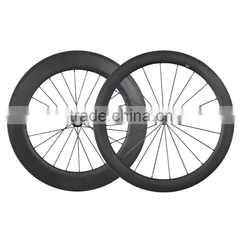 Cheap bicycle carbon wheels 56/86mm carbon clincher wheelset 700C road bike wheelset UD matt