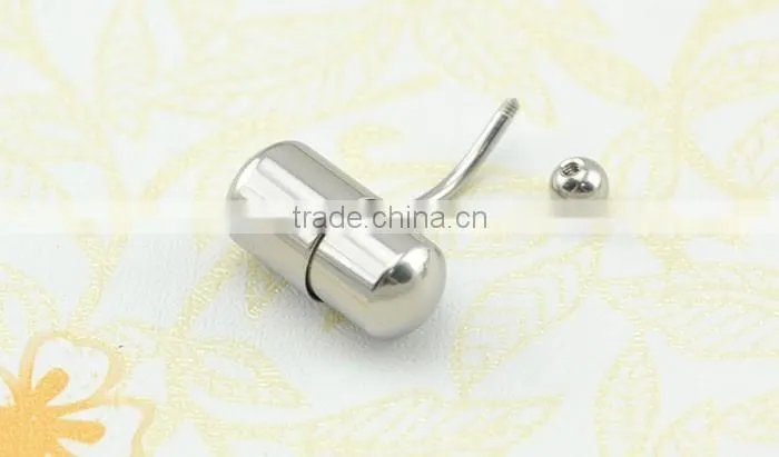 Stainless steel wholesale capsule belly button rings vibrating body jewelry