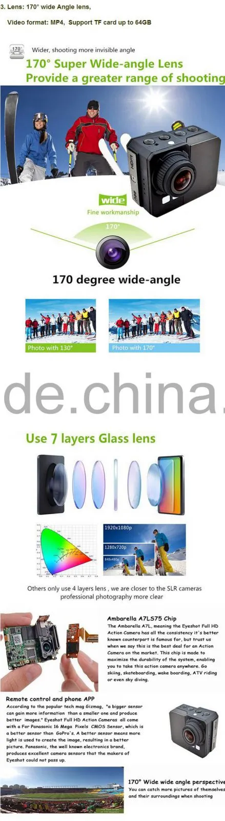Portable night vision wifi video camera,j5000 wifi action camera