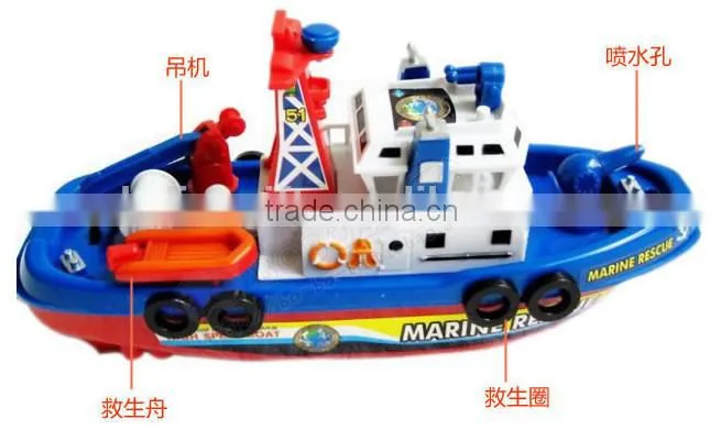 electric remote control boat toy,toy sea fireboat, toy water boat