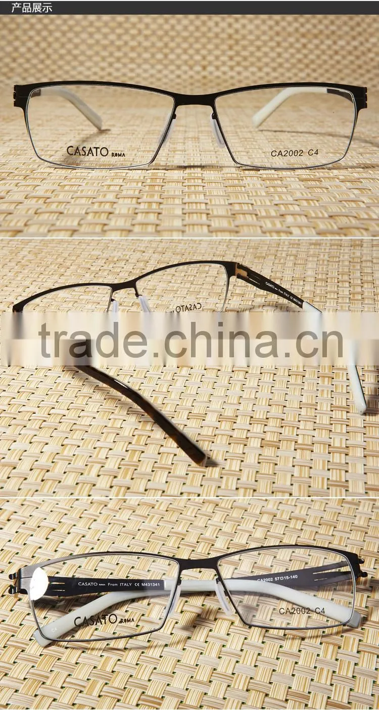 CASATO Modern Elastic Thin stainless steel glasses With Myopia Lens