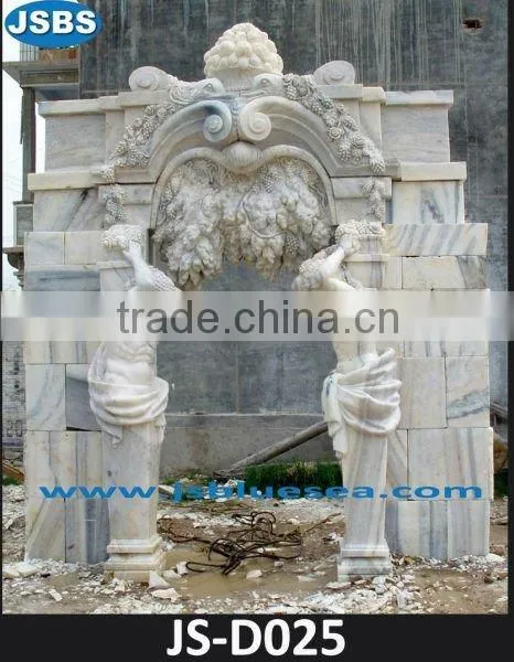 Luxury Hand Carved Marble Entry Door Surround JS-D008Y