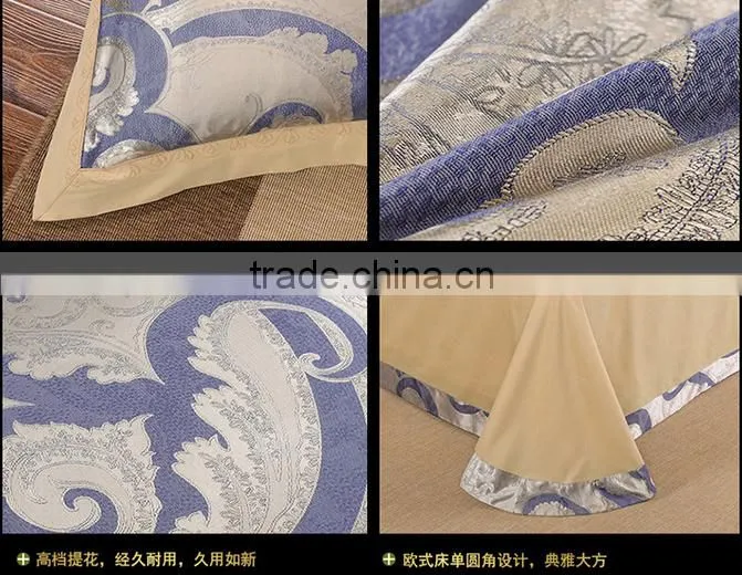 Wedding suite optimal silk satin jacquard Bedding Set