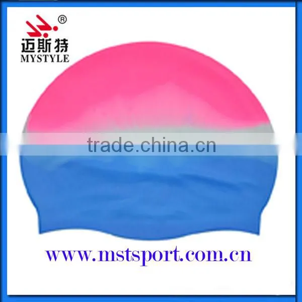 Multi color cheap national silicone swim caps