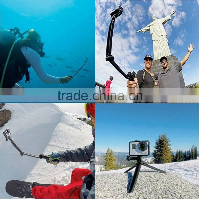 Smatree 9-in-1 Gopros Accessories Kit for Go pro Heros 4 3+/3/2/1/ 3-Way Adjustable Bracket Hand Grip Arm Action Camera Mount