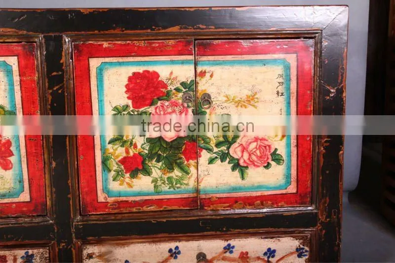 Chinese antique Mongolia TV cabinet