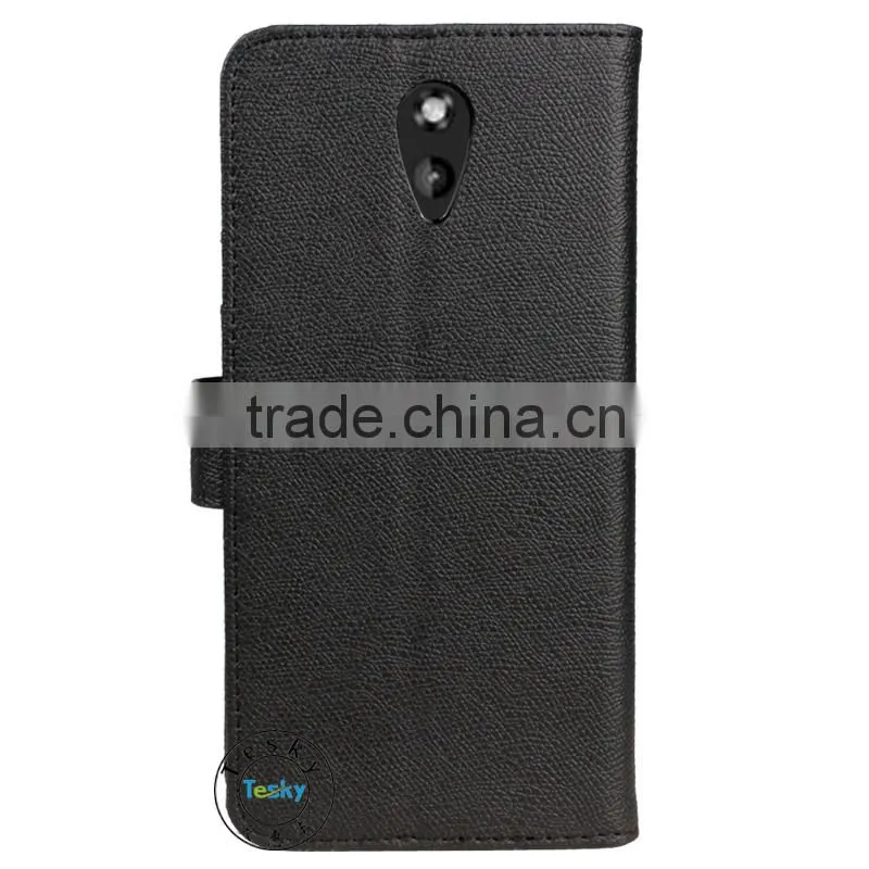 5.0 Inch PU Leather Mobile Phone Case Cover For HTC Desire 620 Flip Cover Black