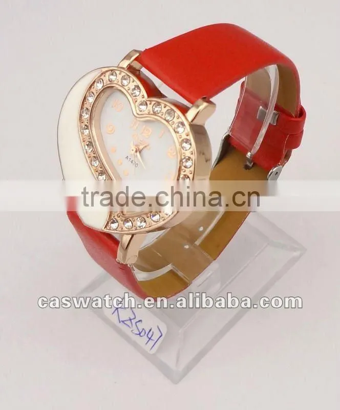 Heart shape ladies watch with diamond index