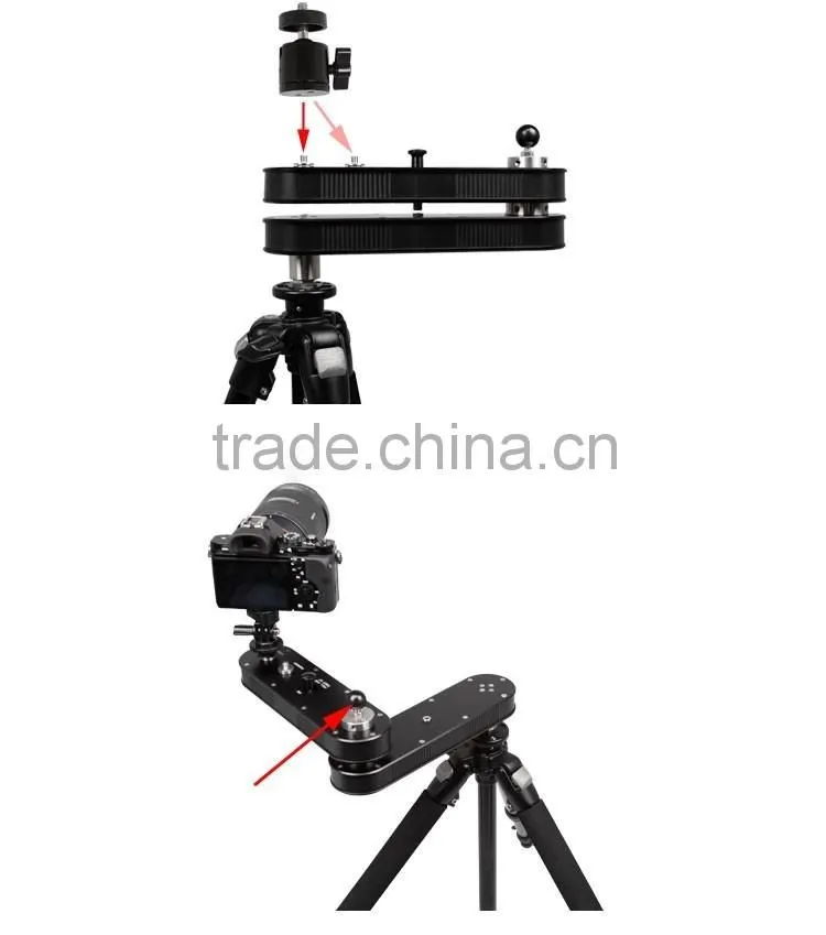 New research top sale aluminium alloy auto pan shot wide angle shot dslr 4x extension slider video camera slider