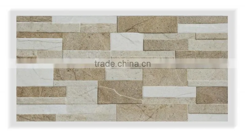 Rustic culture digital design 3D inkjet exterior wall tile 300x600
