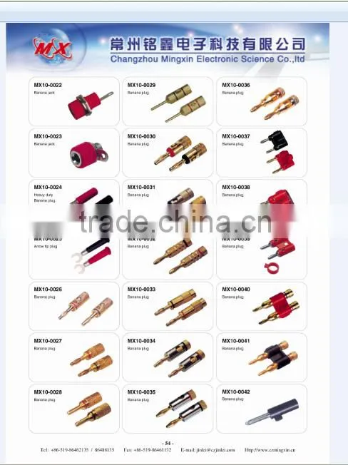 China Supplier High Quality Copper Banana Plugs, Custom Banana Plug connector