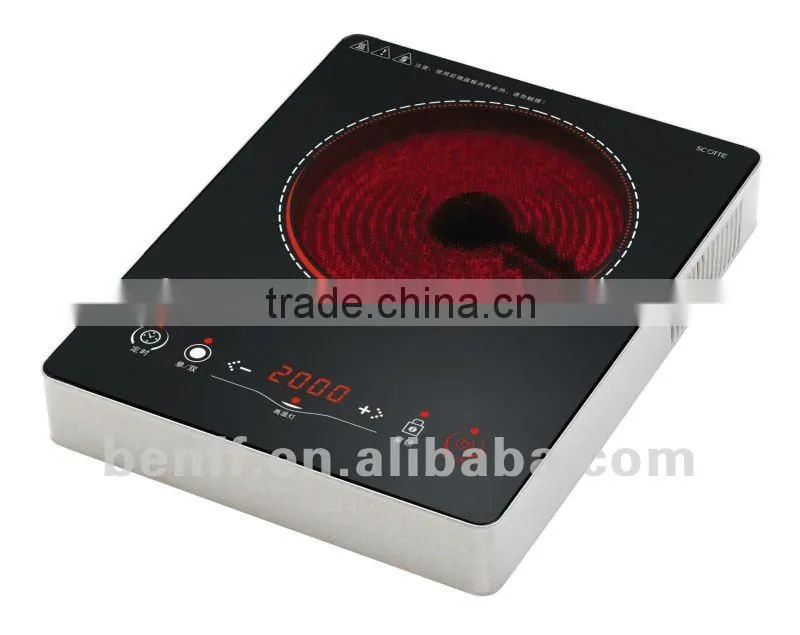 Slim type heat stove small stainless steel bbq grills infrared touch screen