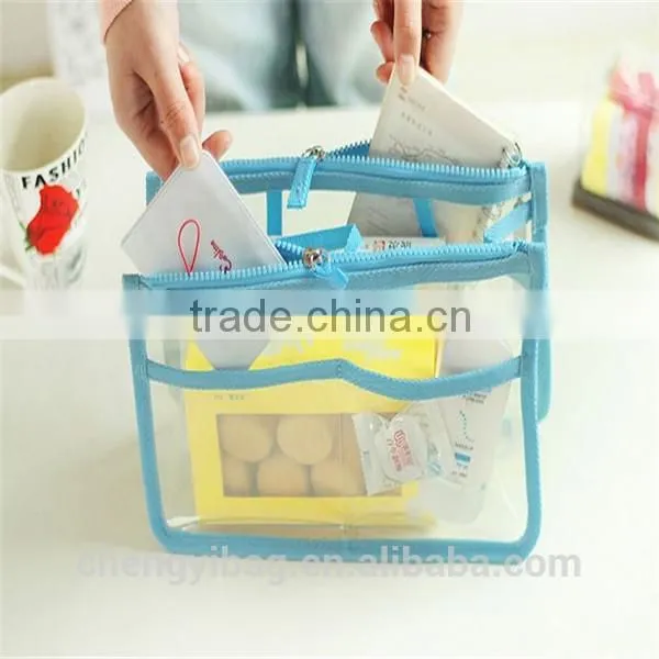fashion women clear plastic tote bag
