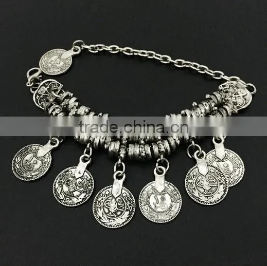 >>New design european Handmade Beach jewelry coin bracelet/
