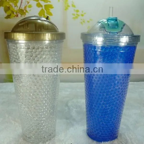 BPA free 600ml/20oz ice tumbler with straw