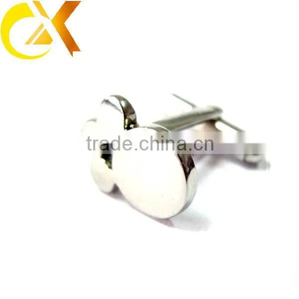 316L stainless steel oem logo cufflink