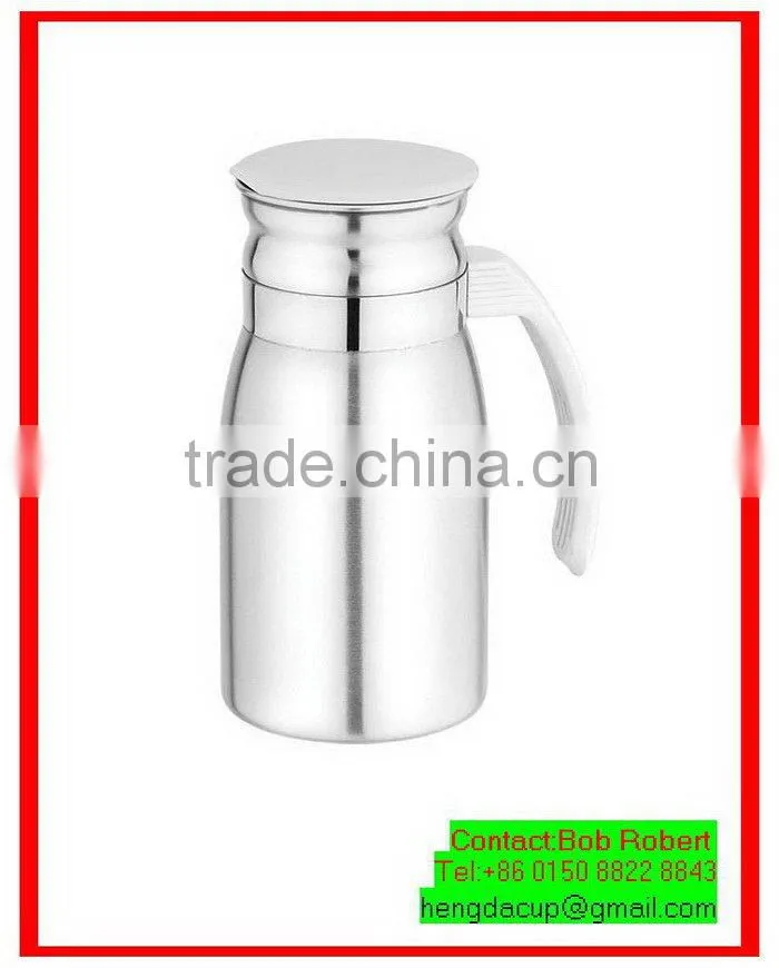 Design promotional clear stainless steel olive oil bottle