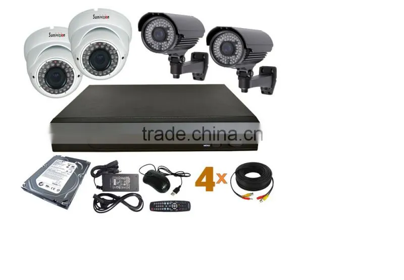 AHD camera HD 1.0MP 720P 4 channel DVR KIT AHD system