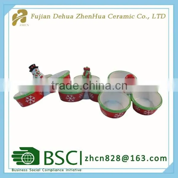 ceramic small christmas independent candy plate