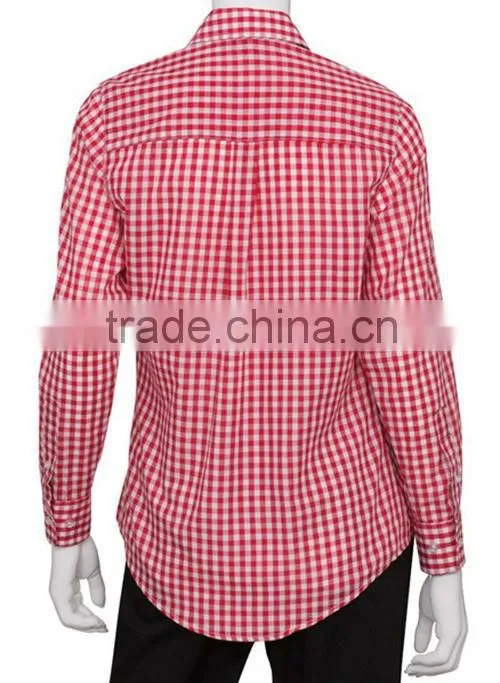 Chef Work Ladies Long Sleeve Gingham Shirt