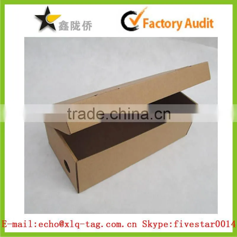 2014 Factory direct sale kraft paper shoes box,customized cardboard shoes box