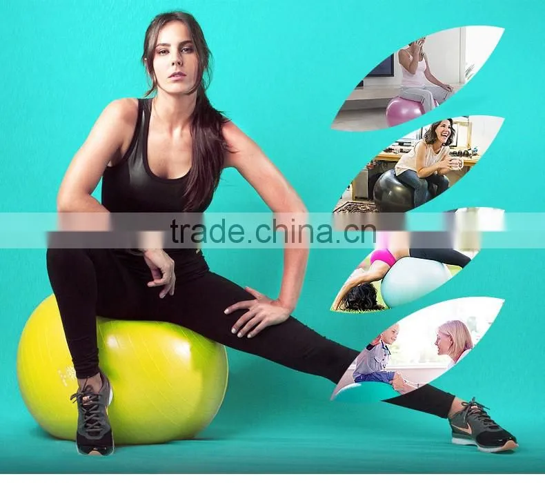 2016 Fashion Environmental Protection PVC Explosion-Proof Massage Yoga Ball Fitness Body-building Tool