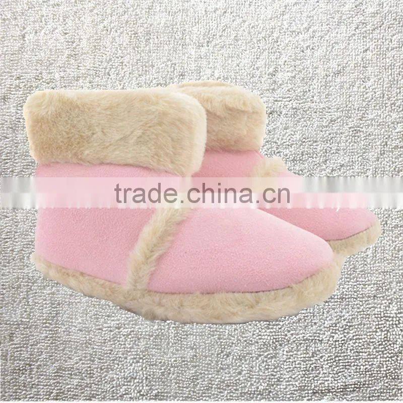 Polka Dot. Microsuede Indoor Snug Boot Slipper for ladies
