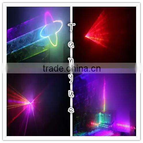 fly case dj lighting 2000mw 2w rgb full color animation laser light