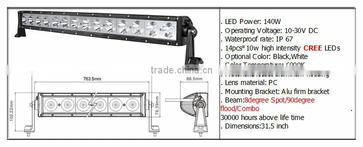 Hotsale 60W hyper spot single row off road led light bar 10w car led light bar 4x4 auto lighting truck,4WD,JEEP,IP67