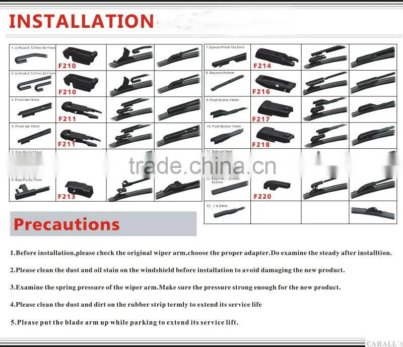 High quality trade assurance multifunctional wiper blade soft wiper blade refill for Toyota