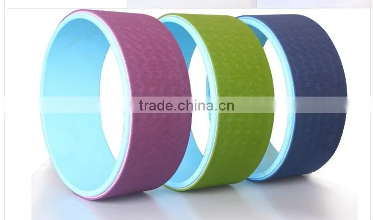 40x15cm size Factory wholesale different colors back training PVC Yoga wheel