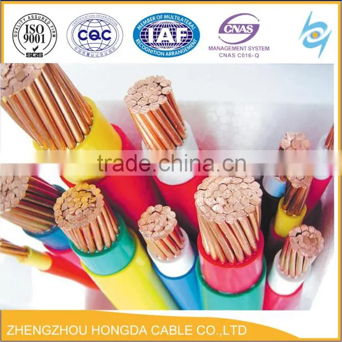 Copper core PVC insulated PVC sheath KVV control cable