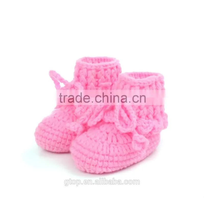 Baby Handmade Crochet Boots Shoes Supplier for 1-10 months old B-0005
