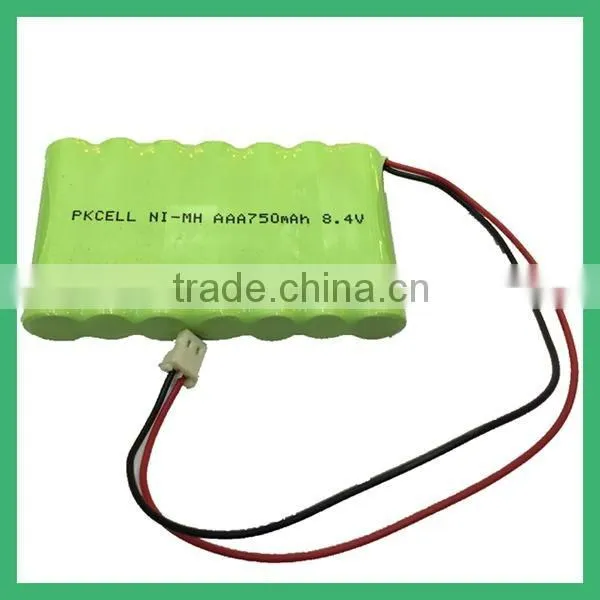 Hot selling 8.4V AAA750mAh NiMH Battery Pack for electric toys
