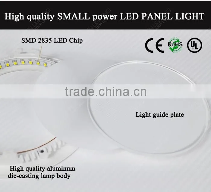 Small power 3W Round led panel lighting