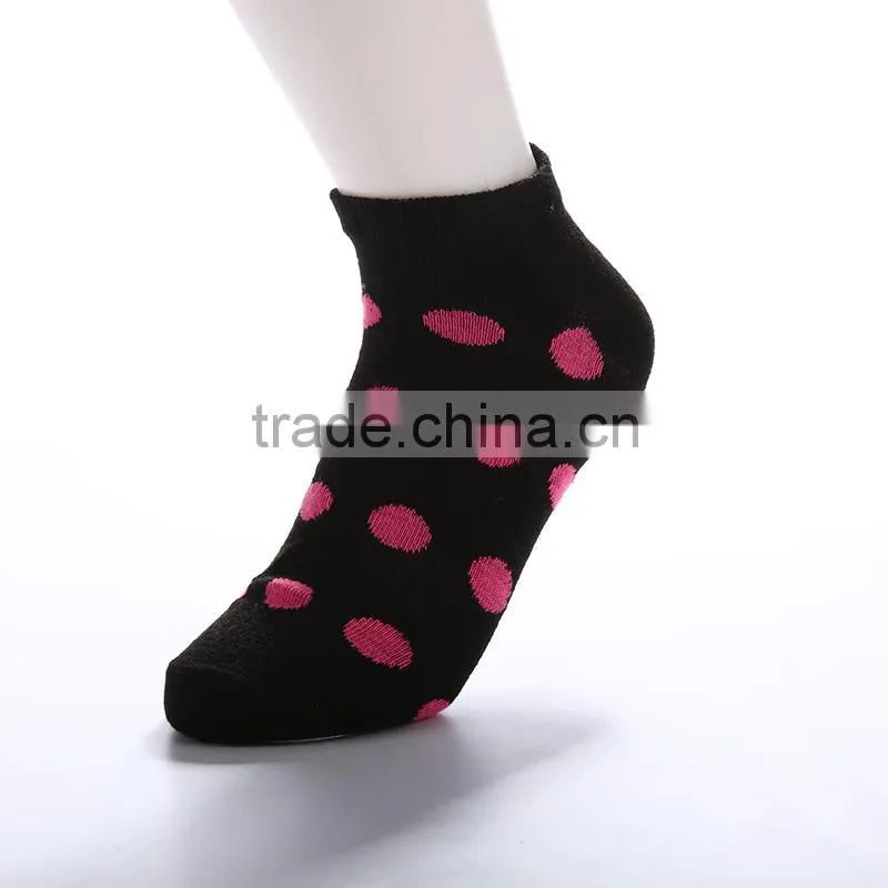 round ankle socks black pink lady socks