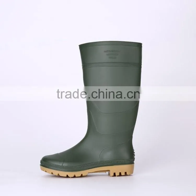 Wholesale simple style plastic pvc rain boots without steel toe, waterproof rain boot covers