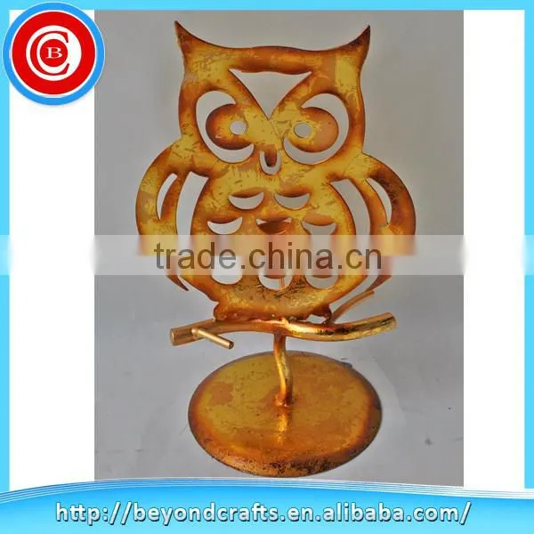 High Quality Metal Owl Decor Candlestick