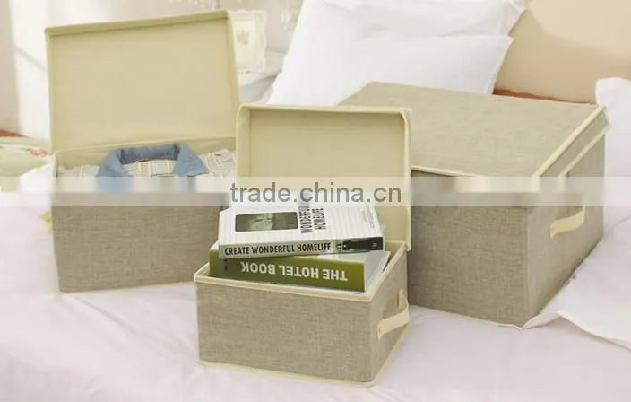 WBN-1: MuJia wholesale Cotton and linen storage box, Toys, underwear, clothes Storage,felt toy storage,wardrobe box