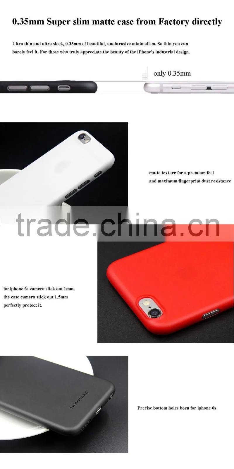 0.35mm Colorful cases smartphone back cover for iPhone 6, for iPhone 6s case 4.7 inch
