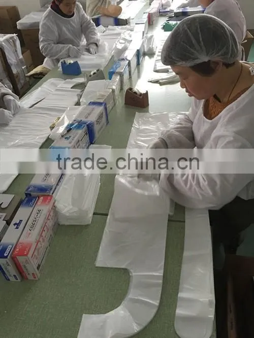 disposable sleeved elbow length long cpe gloves