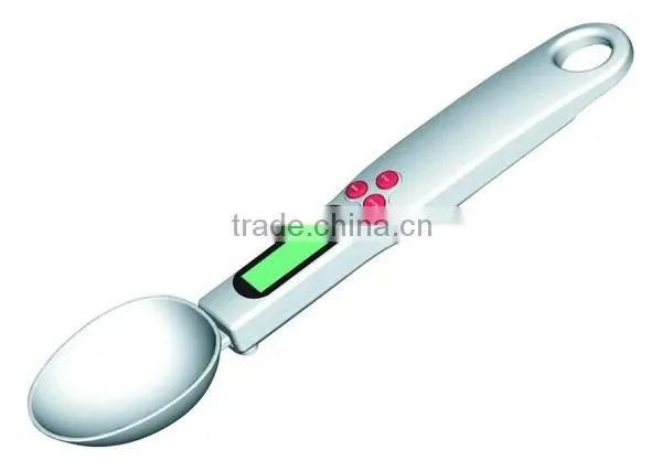 Electronic digital kitchen spoon scale for food weighing
