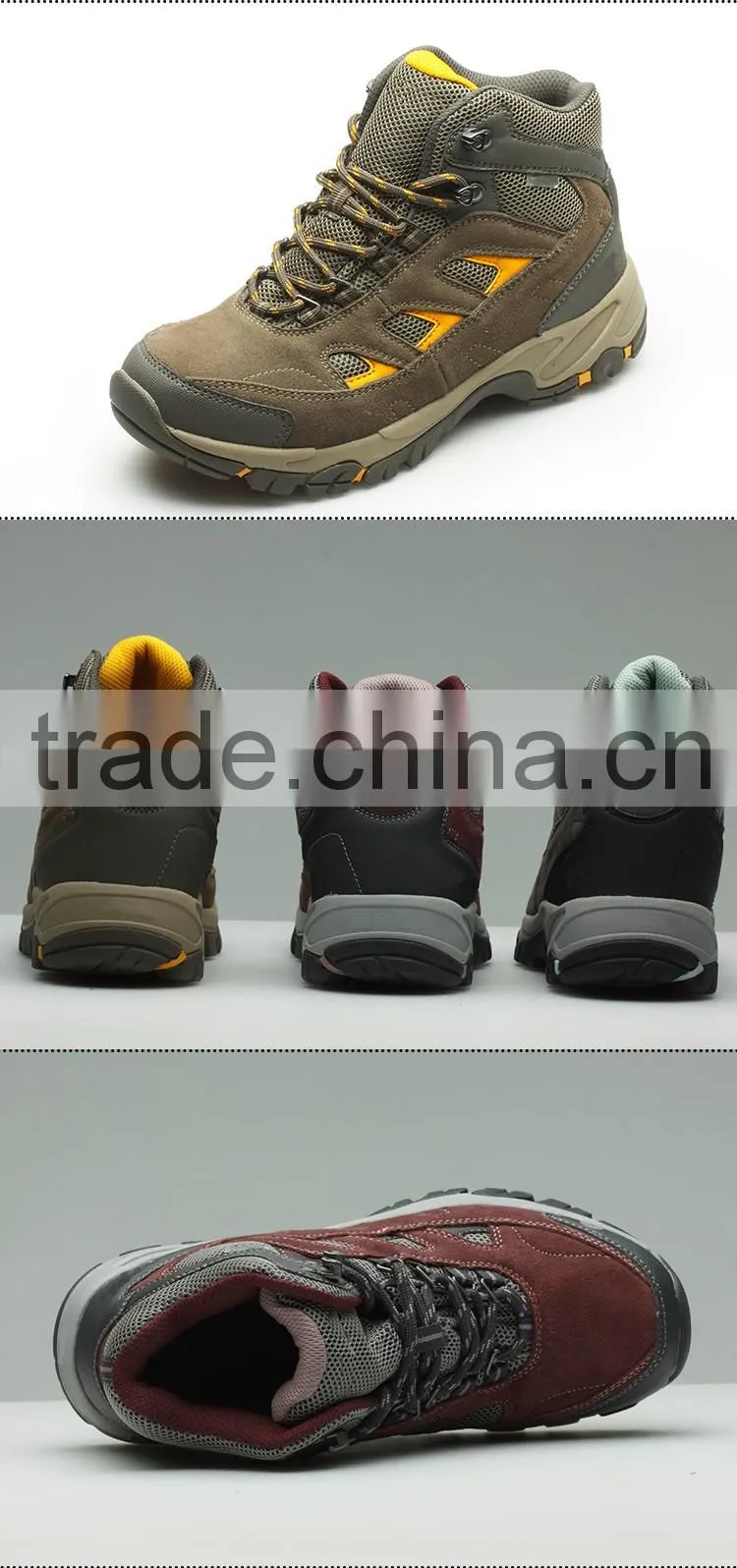 China waterproof hiking shoes men mountain outdoor shoes climbing shoes men women trekking shoes