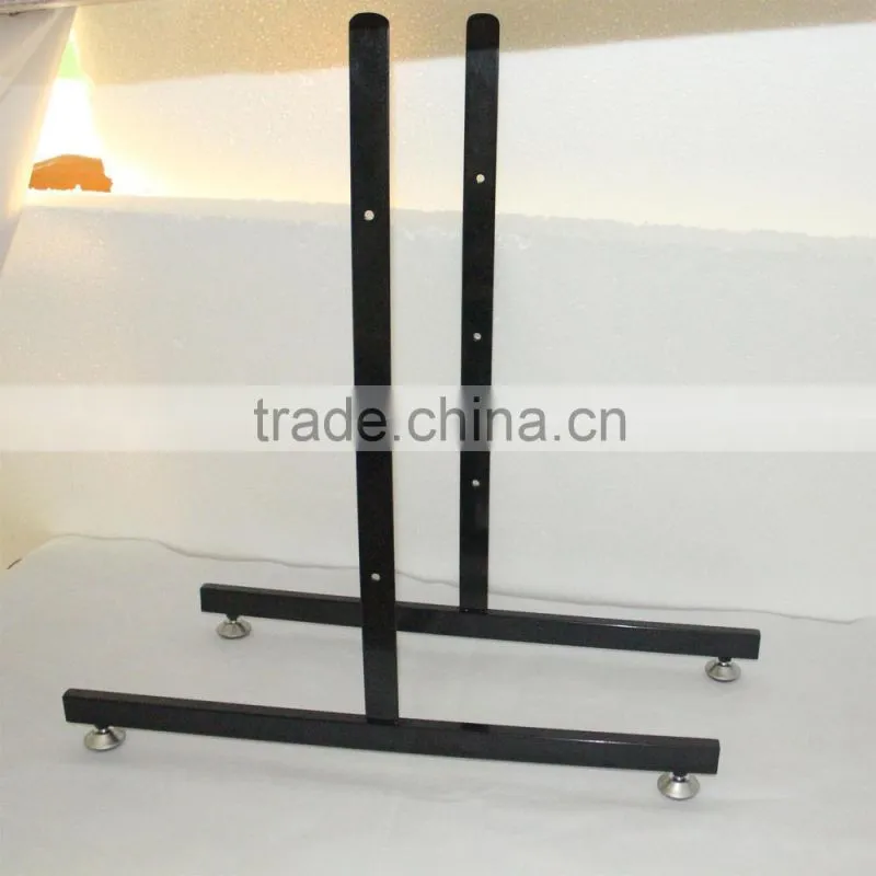 T-style Black Powder Coating Gridwall Base with Wheels
